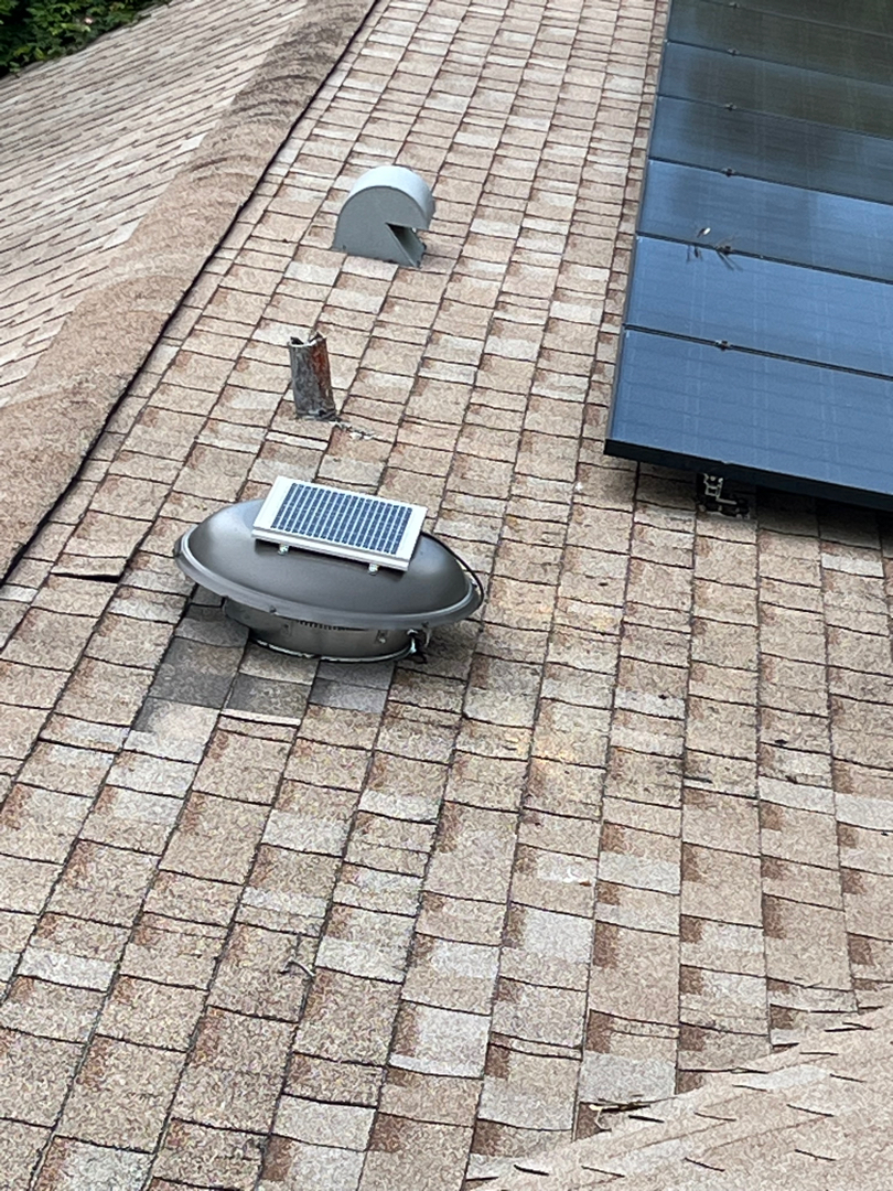 Install 3 solar solar fans photo 1