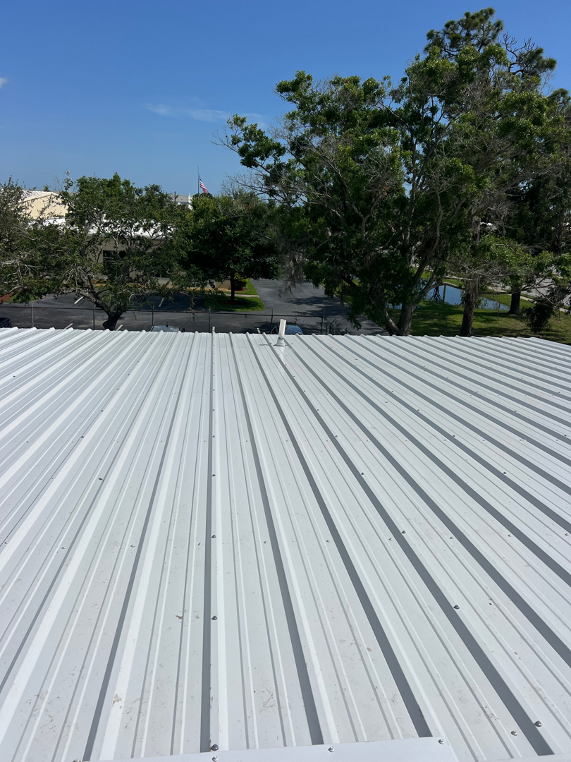 Commercial metal roof replacement photo 3