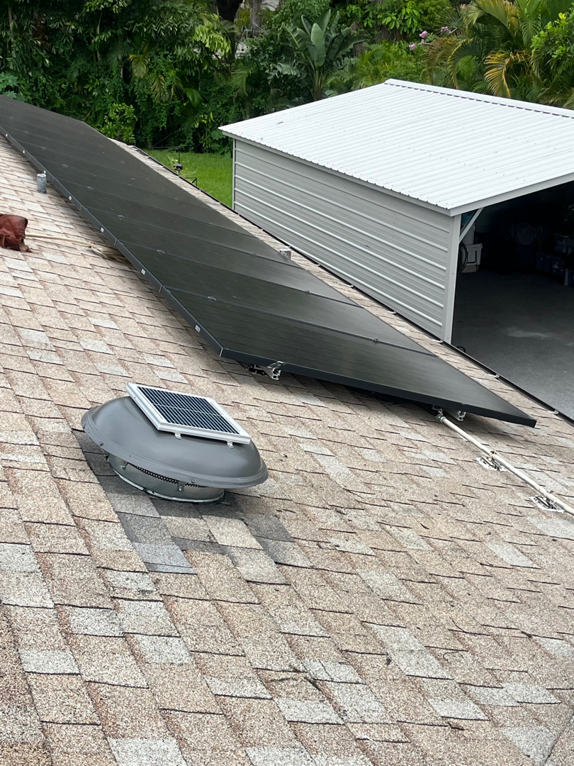 Install 3 solar solar fans photo 2